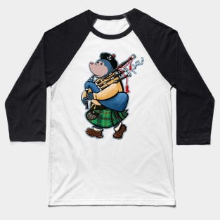 Scottish Mole Of Kintyre Marches With Bagpipes Baseball T-Shirt